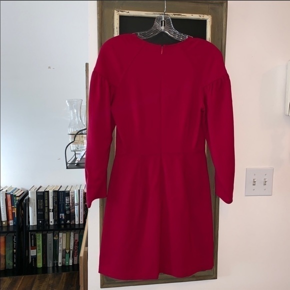 A.L.C. Renton Fuchsia Crewneck Pouf-Sleeve Mini Dress Size 4 NWT - Picture 8 of 9